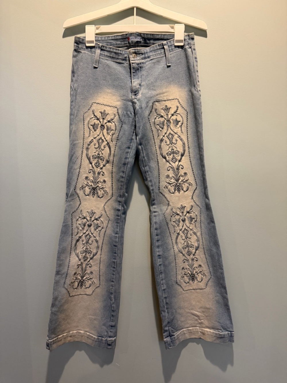 Crazy Daisy Sweet November Embroidered Y2K jeans